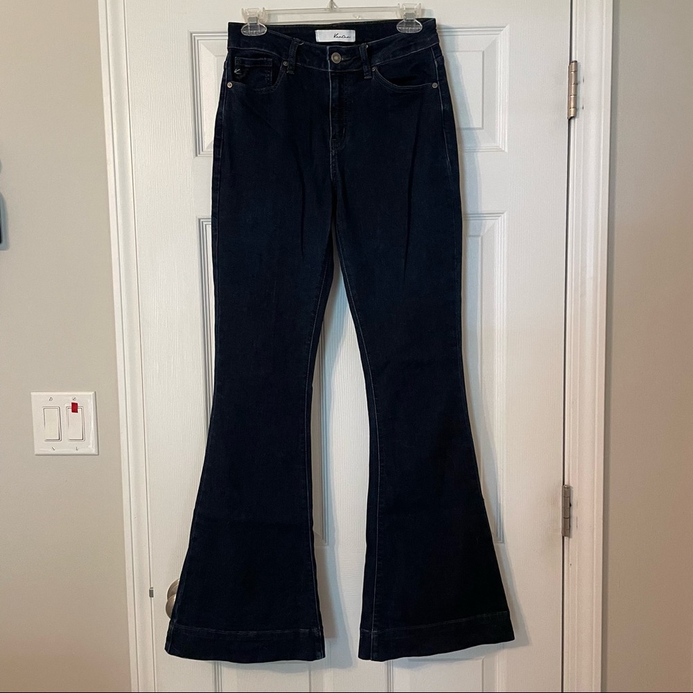 Dark wash Kancan flare high rise jean 27